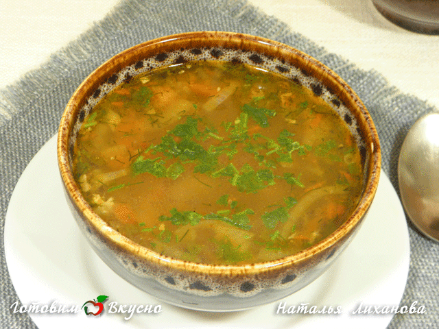 Суп из индейки с томатами
