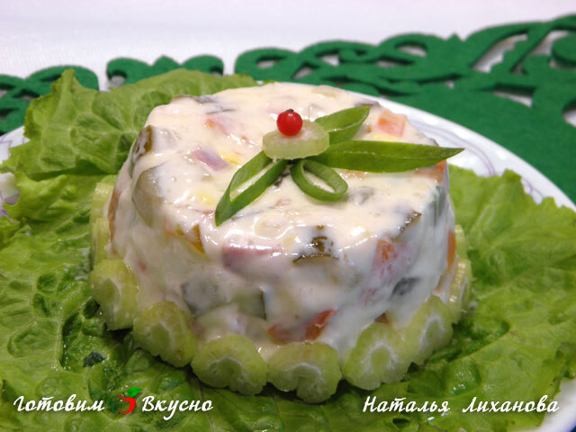 Белый заливной салат 